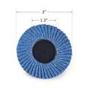 LotFancy 3 Inch Flap Disc, 24PCS 40 60 80 120 Grit Assorted Grinding Wheels, Roll Lock Sanding Disc, High Density Zirconia Grinding Disc, Flat Type 27