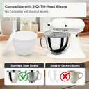 Silicone Bowl Liners for 5 Qt KitchenAid Mixers, 4 Liners with Lids