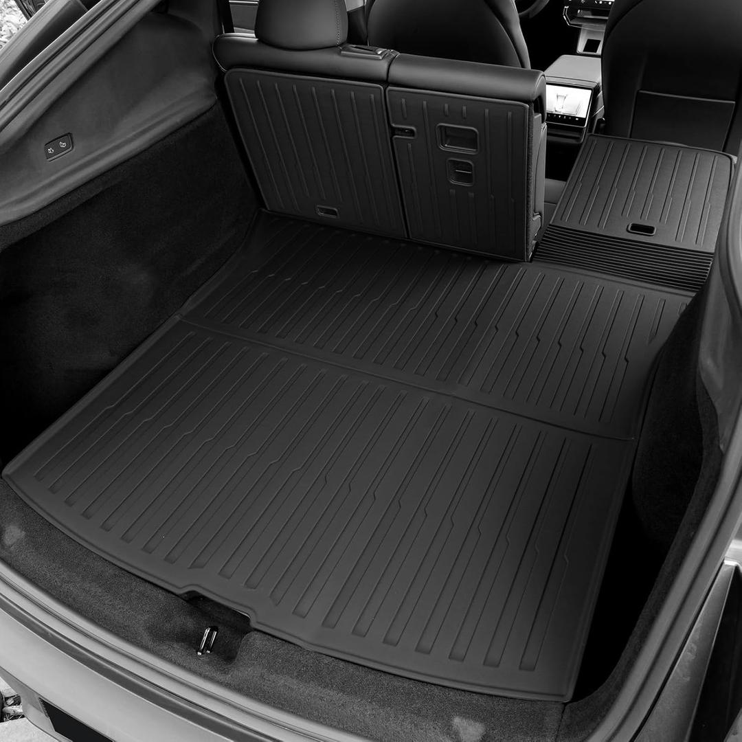 Cargo Mat for 2025 2026 Tesla Model Y Juniper Accessories (Not fit Standard), Full Coverage All Weather Trunk Cargo Liner with Backrest Protectors for Model Y 5 Seats