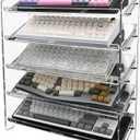 Bright Stone Acrylic Keyboard Display Stand,Mechanical Keyboard Storage Rack,Multilayer Acrylic Organizer,Desktop Shelf Holder for Customized Keyboard (5 Tiers,Short)