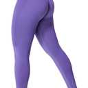 YEOREO V Waist Workout Leggings for Women Butt Lifting Scrunch Gym Leggings Seamless Yoga Pants Lavender XL (Purple, XL)