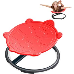 Turtle Spinning Chair for Autistic Kids  Sensory Spinning Toy, Spin Chair for Kids Autism, Sensory Swivel Seat for Balance, Coordination, Focus & ADHD Support, Autism Sensory Products (Red)