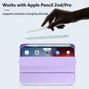 Mastten for iPad mini 7 Case A17 Pro, for iPad mini 7th/6th Generation Case 2024/2021 8.3 Inch with Pencil Holder, Hybrid Slim Clear Back Shell Cover Kids, Auto Wake/Sleep, Lavender