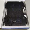 ICE COOREL Gaming Laptop Cooling Pad with 8 Cooling Fans, Laptop Fan Cooler Pad for 15-17.3 Inch, Notebook Cooler Stand with 6 Height Adjustable, RGB Cooling Pad with Two USB Port + Phone Stand