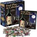 Bepuzzled Classic Mystery Jigsaw Puzzle - Foul Play & Cabernet, Red