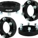 HISH Forged 1.25inch 6x5.5 Wheel Spacers for 4Runner Tacoma Tundra FJ Cruiser Sequoia,Thread Pitch 12x1.5 Hub Bore 106mm 6 Lug 32mm Hub Centric Wheel Spacer, Package of 4 Spacer with Open Lug Nuts