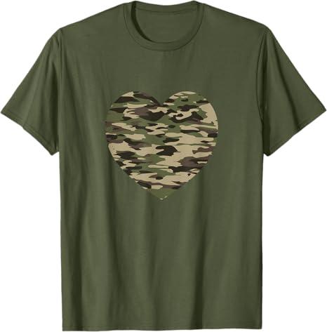 Valentines Day Camo Heart Military Tactical Men Women Kids T-Shirt, L