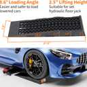 OULEME Low Profile Car Service Ramp with Anti-Slip Pads, 2-1/2" Lifting Height, 4 Pack, Portable for Lift Lowered Low Down Rise Clearance Racing Sports Car Vehicle Maintenance