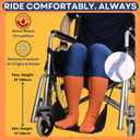 Wheelchair Footrest Hammock, Anti Squeeze Leg Rest for Wheelchair, Foot Sling for Foot Rest Replacement Adjustable Height, Leg Support Hammock w/Soft Base, Wheel Chair Essential Accessories