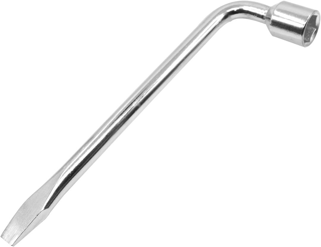 YXQ Car Spare Tire Lug Wrench for Jack 21mm/0.83" L Type Hexagon Slotted End Socket Repair Tool