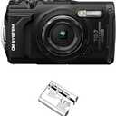 OM SYSTEM OLYMPUS Tough TG-7 Black Underwater Camera, Waterproof, Freeze Proof, High Resolution Bright, 4K Video 44x Macro Shooting (Successor Olympus TG-6) with Li-92B Rechargeable Battery (Silver)