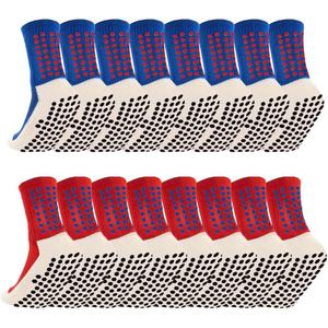 8 Pack Men's Soccer Socks Anti Slip