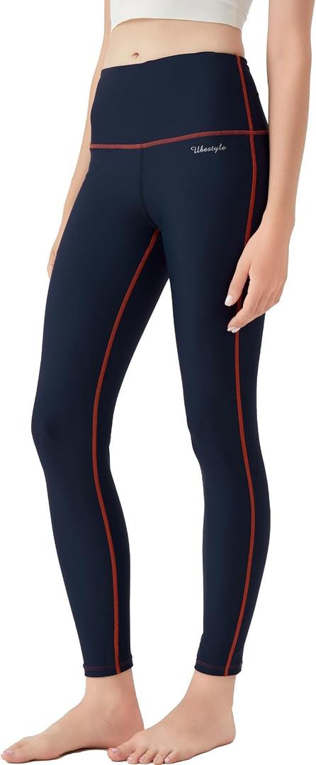 Ubestyle UPF 50+ High Waist Women's Swim Pants Swim Leggings Swimming Tights Rash Guard Pants Sun Protective Small