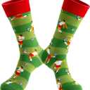3 x BISOUSOX Mens Funny Soccer Socks, Crazy Silly Mens Dress Socks Game World Cup Novelty Gift for Birthday, Father’s Day