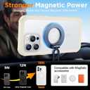 Red2Fire Magnetic for iPhone 15 Pro Max Case, [Compatible with MagSafe][Military Grade Drop Protection][Heavy Duty Shockproof] Non-Slip Translucent Matte Bumper Phone Case for iPhone 15 Pro Max 6.7" (Antique White)