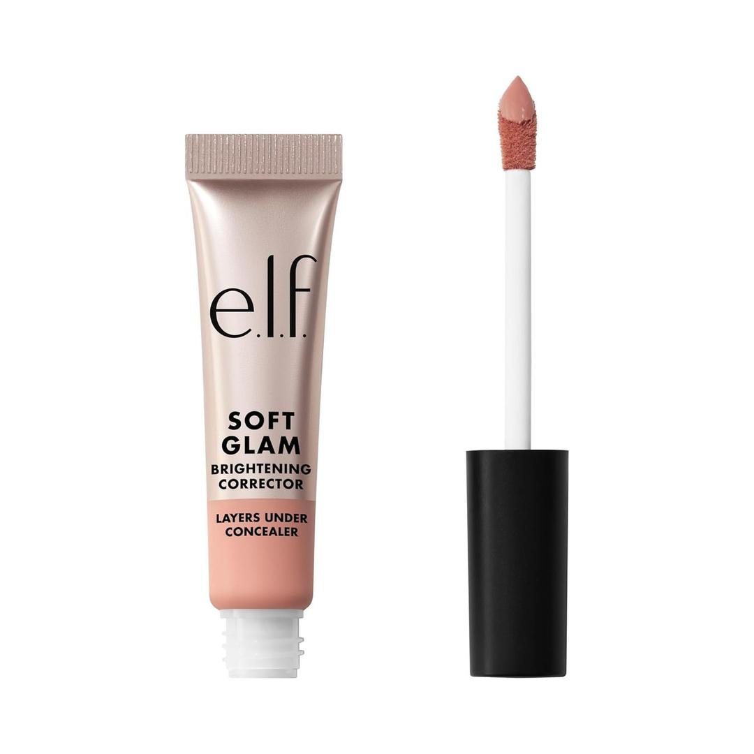 e.l.f. Soft Glam Brightening Corrector, Helps Minimize Dark Circles & Discoloration, Hydrating With A Natural Finish, Vegan & CrueltyFree, Light Pink