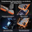 2 x for iPhone 16 Plus case Orange, Compatible with magsafe, Military Grade Protection, Shock Resistant Slim Magnetic Case, Fingerprint Resistant, Lens Full Cover for iPhone 16 Plus (6.7")