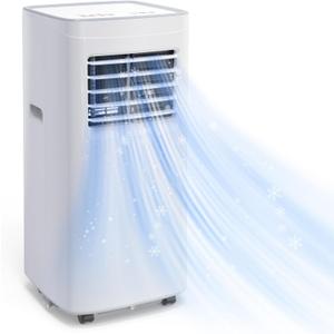 Coolblus Portable Air Conditioners, 8500 BTU Portable AC Cool Up to 360 Sq.Ft, 3 IN 1 with Remote Control, Sleep Mode, Window Kit, No Wall or Window Installation Needed, White