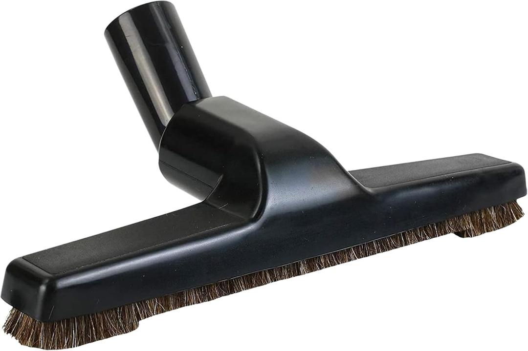 Upgraded Vacuum Floor Brush for Universal Vacuum Cleaners with 1  inch (1.25'') (32mm) Inner Diameter with Horse Hair Soft Bristles 10 Wide Black