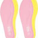 2 x riemot 2 Pairs Memory Foam Insoles for Women Replacement Shoe Inserts for Work Boot,Sneaker,Comfort Cushion Shoe Insoles,Breathable Inner Soles Shock Absorbing for Foot Pain Relief Pink US7/ EU38