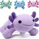 Axolotl Plush Toy, 10.8 Soft Cute Axolotl Stuffed Cotton Plush Pillow Kawaii Salamander Animal for Boys Girls Kids Gift (Purple)