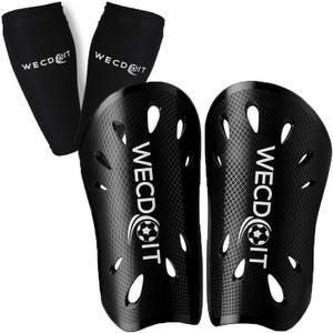 COMEEND Soccer Shin Guards for Kids and Youth Adult with Sleevs Football Shin Pads Lightweight