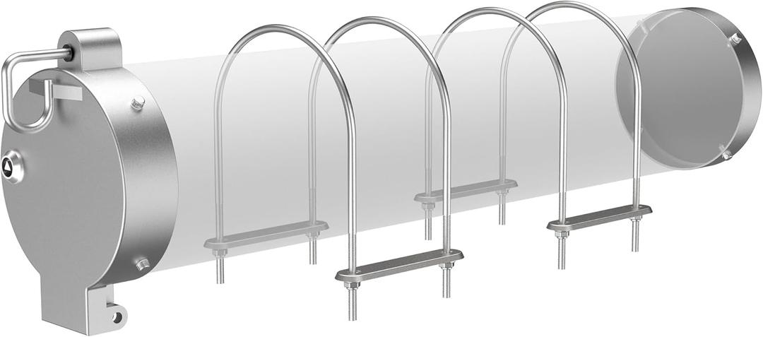 Universal 6 Inch PVC Conduit Carrier Kit, Heavy-Duty Locking Mechanism for Secure Transport & Storage, Corrosion-Resistant Silver Finish for Electrical, Data & Utility Pipe Support