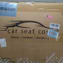 MINGBRON Car Seat Cover Full Set, Leather Car Seat Cover, Waterproof Seat Covers, Car Seat Cushion, Nappa Leather Seat Covers Car Seat Protector Universal Fit Most Cars Black