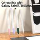3 Pack Compatible with Samsung Galaxy Tab S7/S7+/S7 FE/S8/S8+/S8 Ultra/S9/S9+/S9 Ultra/S10 Pencil Case S Pen Case, Classic Design, Silicone Protective Case. (Purple, Pink, Dark Green)