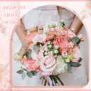 Giegxin 96 Pcs Rhinestone Buttons for Crafts Clothes Faux Pearl Embellishments Pink Butterfly Rhinestone Flower Buttons Vintage Women Pearl Brooch for Jewelry Making, DIY, Bags Shoes Supplies