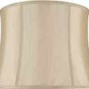 Aspen Creative 30021A Transitional Bell Shape Spider Fitter Lamp Shade in Gold Taupe, 14" Top x 16" Bottom x 12" Slant Height