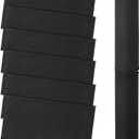 6 Pcs Basement Pole Wrap Cover, 12x24 Inches Black Pole Padding with Anti-Slip Fabric, Garage Pole Protection for Metal Poles, Basement, Home Office