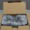 Weighted Electric Heating Pad with Massaging Vibrations, 6 Settings - 3 Heat, 3 Massage - 9 Relaxing Combinations, 12" x 24", 4 Lbs, Waffle Grey