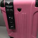 Travelers Club Chicago Hardside Expandable Spinner Luggages, Hot Pink, 20" Carry-On, HS-20720-EX-690N, 22" Carry-on