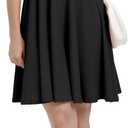 Summer Womens Casual Short Sleeve V Neck Mini Dress 2025 Flowy Swing Loose Dresses for Women (Black, XXL)