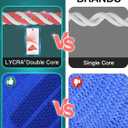 Mens Bamboo Viscose Crew Compression Running Socks Athletic Hiking Cushioned Wicking Anti-Blister Seamless (M)