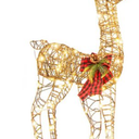 2-PC Pre-lit Christmas Reindeer Family Decoration with 200 LED Lights