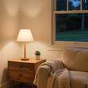 Small Lamp Shades Set of 2, 5.5" Top x 10" Bottom x 6.6" High, Small White Lamp Shades for Table Lamps, Fabric Lampshade Replacement for Bedside Lamp, Wall Sconces, Spider, Clip on Adapters Included