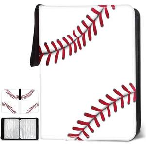 Wazzio 900 Pocket Baseball Trading Card Binder, Trading Card Storage Album with 50 Durable 9-Pocket Pages, Double Sided Pocket Zipper Binder for Christmas Thanksgiving Birthday