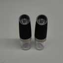Sweet Alice Gravity Electric Pepper and Salt Grinder Set, Adjustable Coarseness, Battery Powered with LED Light, One Hand Automatic Operation, Stainless Steel Black, 2 Pack (2.5*2.5*7.9inch)