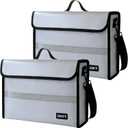 Fireproof Document Bag  Waterproof Fireproof Document Box-Style Storage for Documents and Cash | Fireproof Document Organizer for Home & Office | Safe for Travel Fireproof Bag (2 pack(white))