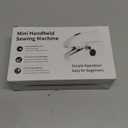 Handheld Sewing Machine, Two dear, Mini sewing machine, Easy to Use and Fast Stitch Suitable for Clothes, Fabrics, DIY Home Travel Electric Handheld Sewing Machine for Beginners. White