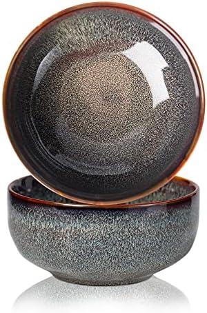KYBSCZ 22 Ounce Serving Bowls Set - Ceramic Bowl Set of 2-5.75 inch for Salad, Soup,Cereal Bowls for Kitchen