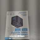 Universal Travel Adapter, International Travel Plug Adapter with 2 USB-C(PD 20W)  1 USB-A Ports, All in One Portable Adaptor, for USA, UK, EU, AU  224+ Countries (Black) US