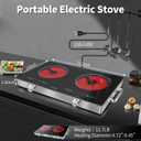 Karinear 2 Burner Electric Cooktop 110V,Portable Electric Stove with Handle