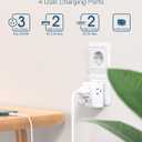 2 Pack European Travel Plug Adapter, International Power Plug Adapter with 3 Outlets 4 USB Charging Ports(2 USB C), Type C Plug Adapter Travel Essentials to Most Europe EU Spain Italy France Germany