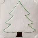 DFXSZ Christmas Pillow Covers 18x18 Green Line Creamwhite Christmas Tree Decoration Soft Plush Faux Fur Jacquard Throw Pillows for Bedroom Sofa Holiday Festivals Winter Home Decor PTK064E18