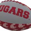 Logo Brands 238-93Mr-3: Wa State Repeating Mini-Size Rubber Football