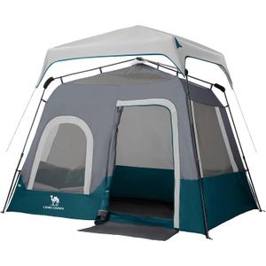 CAMEL CROWN 6 Person Instant Cabin Tent, Pop Up Windproof Tents for Camping, 60-Second Setup Family Tent with Carry Bag for Outdoor Hiking