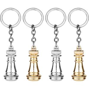 Gadpiparty 4PCS Chess Keychain, Cute Keychain for Bags, Wallets, & Backpacks - Unique Chess Lover Gifts for Men & Women
